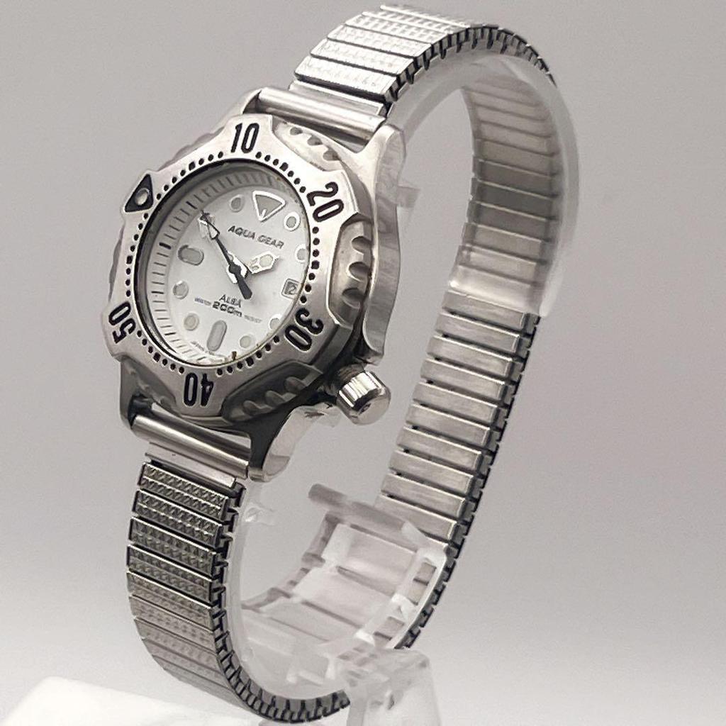 [USED]Working SEIKO ALBA AQUA GEAR 200m Water Resistant Watch [Rare, Condition]