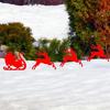 Christmas Scene Lawn Stakes - 4 Pieces/set Acrylic Elk Santa Claus Sleigh Garden Yard Courtyard Ornament Decorations