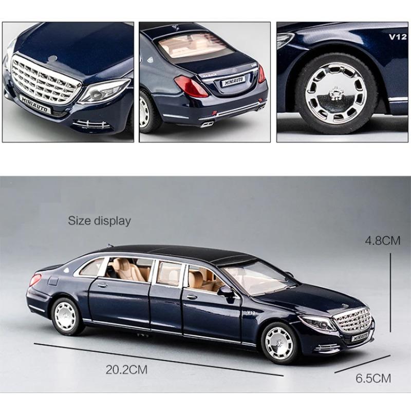 1/32 Toy Car Benz Maybach S650 Extended Edition Metal Toy Alloy Car Diecasts & Toy Vehicles Car Model Light Sound Toys for Children