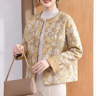 New Chinese Style Embroidered Spring Jacket for Women