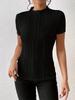 Casual Short Sleeve Top For Spring & Summer Women's Clothing