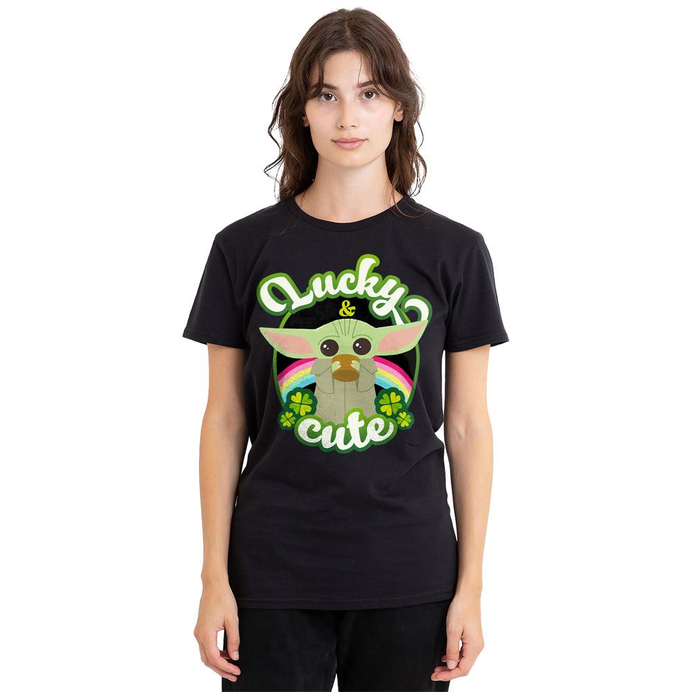 Star Wars Unisex Adult Lucky Cute Grogu St Patricks Day T-Shirt