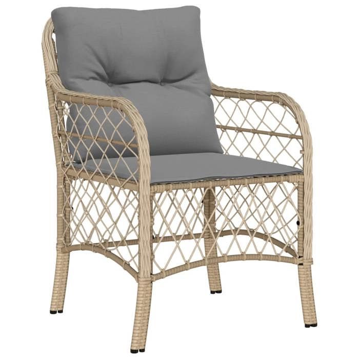 VidaXL Ensemble à Manger de Jardin avec Coussins 5 pcs, Table et Chaises de Patio, Meubles d'Extérieur Terrasse, Moderne, 3212162