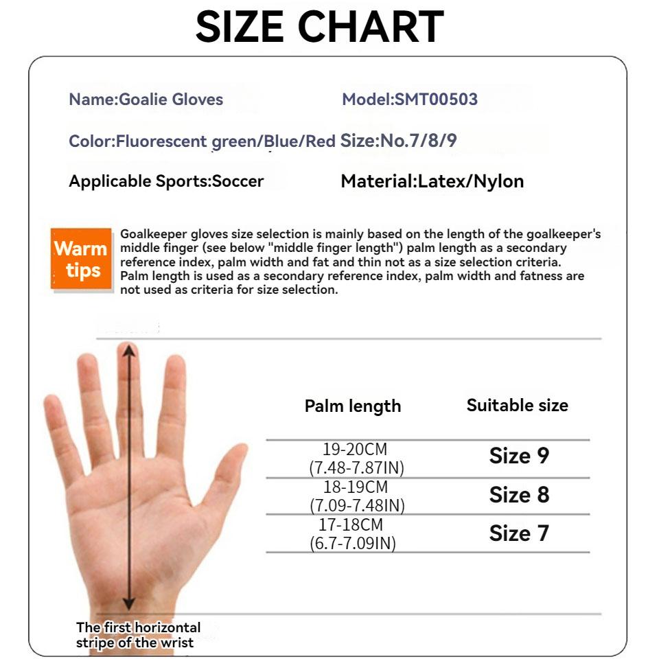 LOOGDEEL Football Goalkeeper Children's Soccer Sports Adult Hand Supports Non-slip Wear-resistant Full Latex Goalkeeper Gloves
