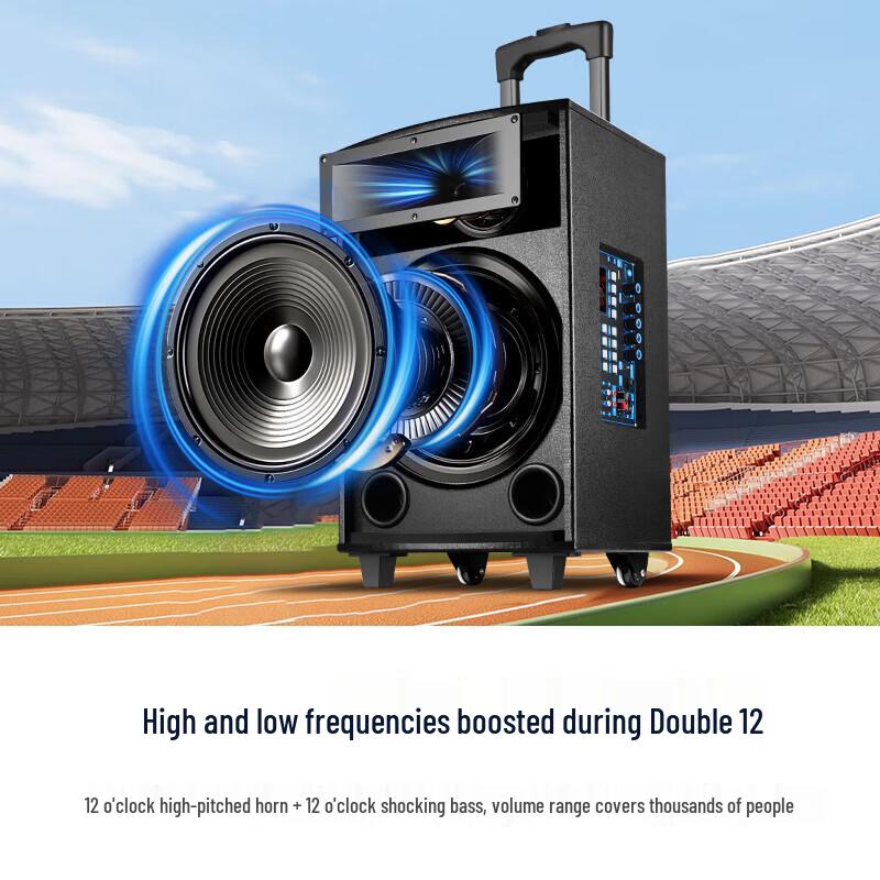 SAST SA-122 X High-Power Outdoor KTV Trolley Speaker CN Plug (adapter Included) (CN Version)