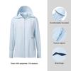 Li Ning Fitness Loose Cooling Comfortable Breathable Sun Protection Clothing Women tops Light-Sky-Blue AFDVA74-4