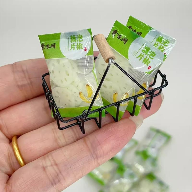 Mini Simulation Pickled Pepper Lotus Root Slice Model Miniature Baby House Life Scene Accessories Are Not Edible