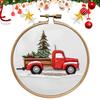 Christmas Cross Stitch Embroidery Kit Includes Embroidery Hoop Embroidery Cloth Threads DIY Embroidery Kit for Beginners Adults