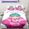 3pcs KPop Demon Hunters SAJA BOYS2 Design Cover Set - HD Printed Bedding with 1 Cover and 2 Pillowcases - Perfect for Home and Dorm Decor