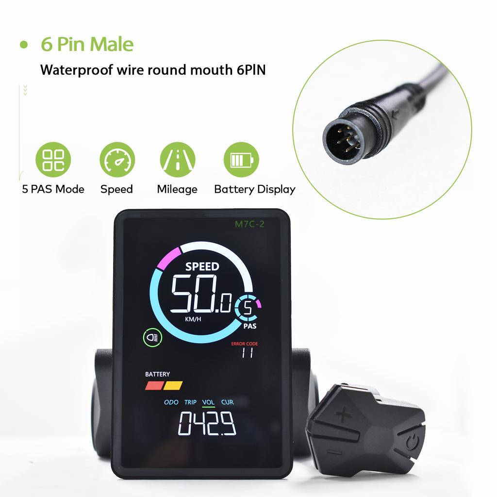 M7C-2 Haytrix Electronic Road Bike LCD Speed Display Bicycle Computer ABS Material Wired Connection Electric Bikes Scooters