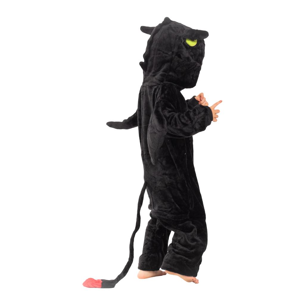 Dětské pyžamo kigurumi onesie drak Štěrbáček černé 135-145