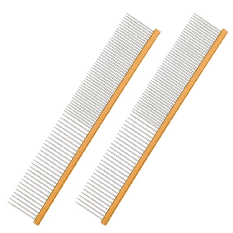 Straight Row Cats Comb Hair Removal Dog Deshedding Hair Comb Hair Remover 2pcs  Massage Comb Pet Grooming Supply