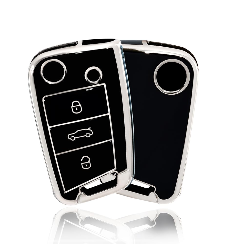 

[ВИРУШАЄМО] Чохол для ключа ТПУ Чохол для ключа автомобіля Чохол для ключа Сумісний з Новим чорний