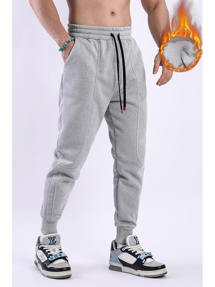 

Чоловічі спортивні штани з плюшем - Європейський та американський стиль, Осінь/Зима, Спорт та відпочинок, Великий розмір M