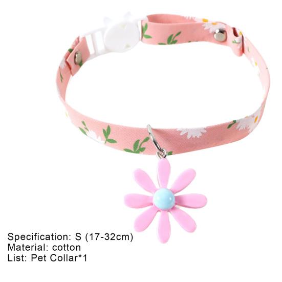 Puppy Collars Soft Cat Accessories Multicolor Adjustable Marguerite Flower Cat Collar for Pet