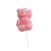 Ins Style Cartoon Pink Bear Birthday Cake Candle Cute Bear English Letter Happy Baking Candle