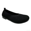 New Knitted Round Head Simple Solid Color Breathable Soft Bottom Outdoor Women's Shoes Suitable for Daily Commuting Leisure