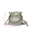 Thick Chain Clutch Bag Fashion Handbag Korean Y2k Brand Mini Small Bucket Crossbody Bag Black Phone Purse Drawstring Handbag