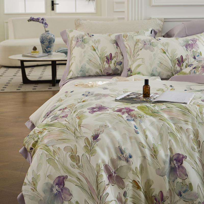 Svetanya Print Egyptian Cotton Bedding Set Bed Linen Queen King Ru Full Size Duvet Cover Set Sheet Pillowcase