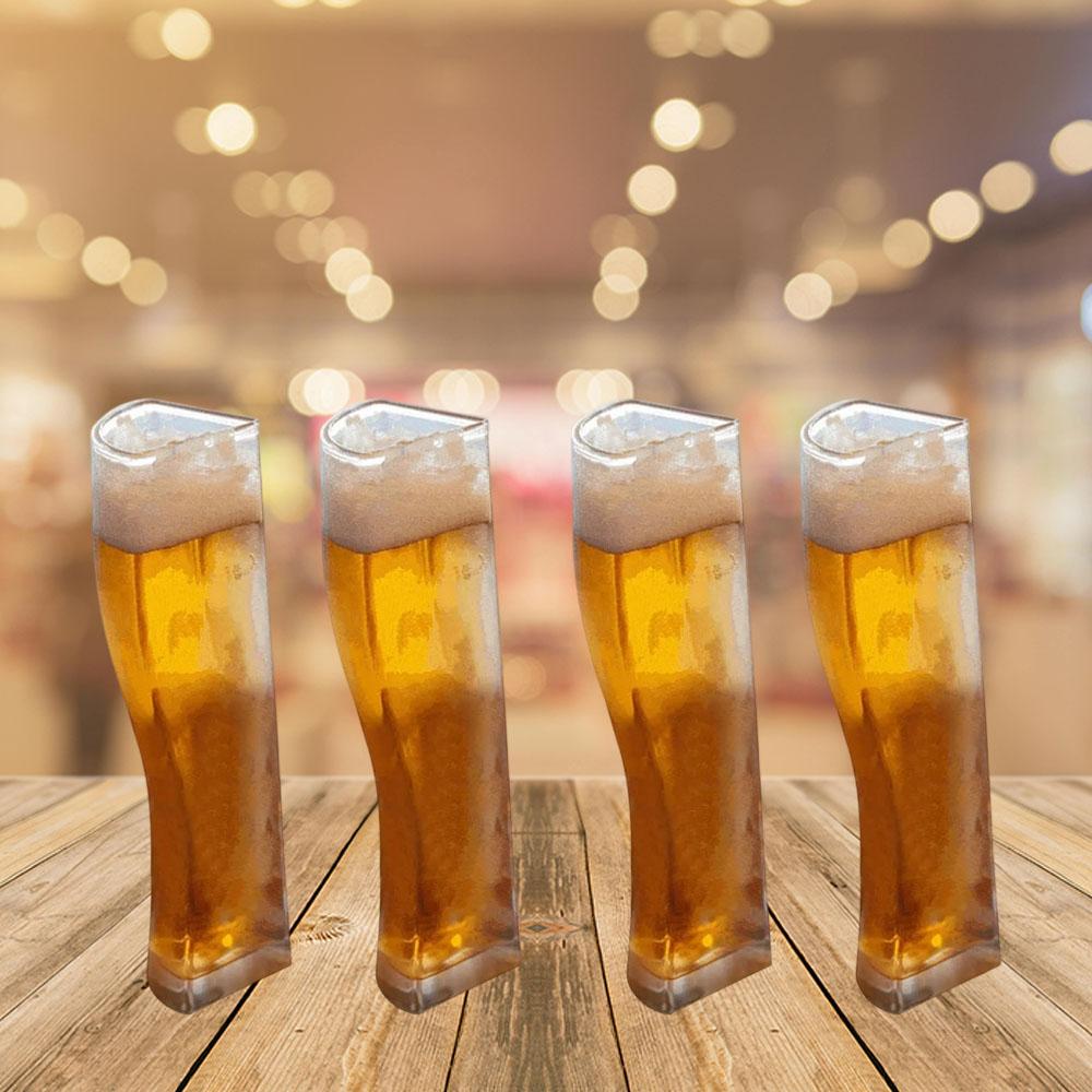4pcs 4 in 1 Beer Mug Acrylic Beer Cup Bar Tool Wine Glass  Outdoor