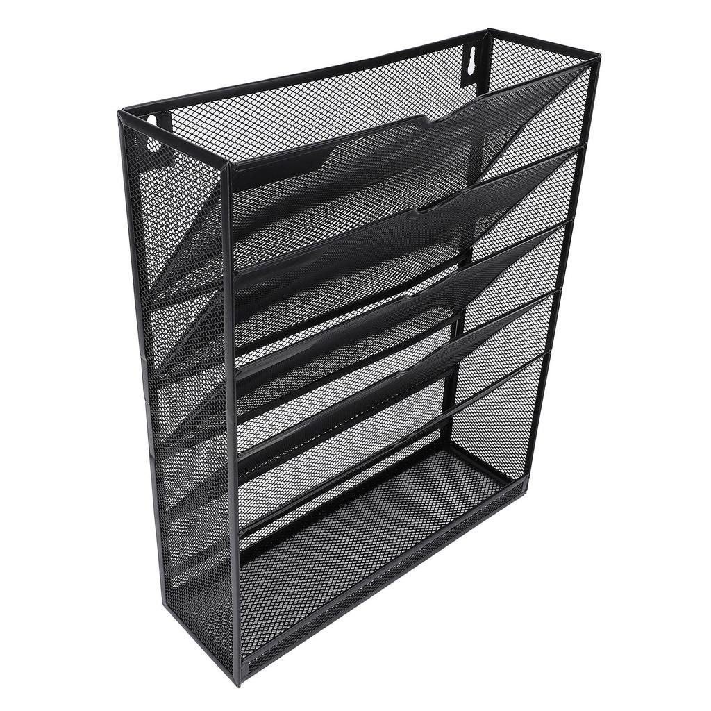 Wand-Aktenordnerhalter Multifunktional Metall 6 Ebenen Hängend Wandmontiert Aktenorganisator für Zuhause