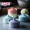 1PCS   Ceramic with Lid Baking Bowl Cake Bowl Baking Utensils Small Dish
