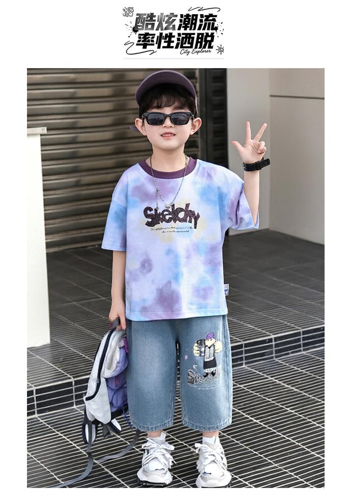 Boys' Summer Clothes 2026 New Summer Set, Stylish Children's Cool and Handsome Short Sleeved Summer Two-piece Set for Boys