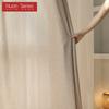 1PC Nuan Series Cream Style Semi Blackout Curtains Japanese Imitation Linen Thick Curtains for Bedroom Living Room Balcony Window for Home Decor