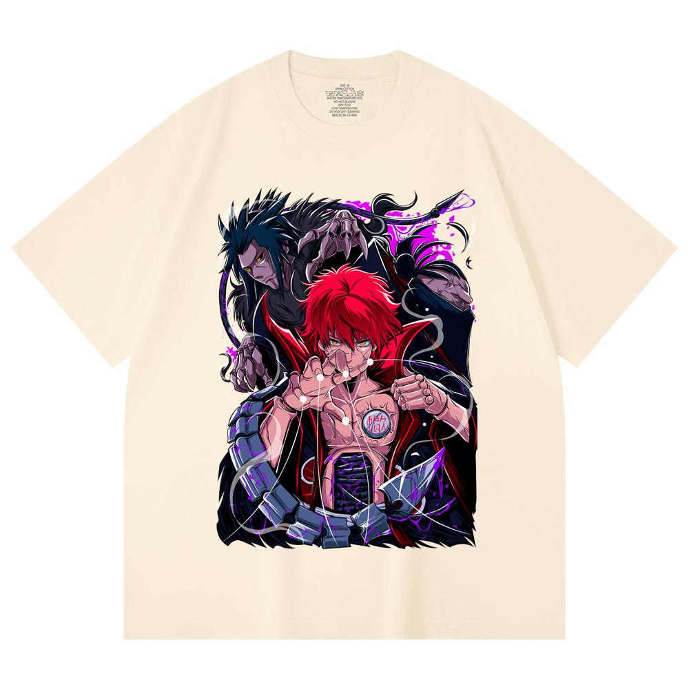 

230 Gsm 100% Cotton Naruto V11 Sasori Print Unisex Heavy Cotton T Shirt XS абрикосовый