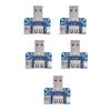 5 buc. Placă adaptor USB, USB mascul la femelă, TypeC, 4P, 2,54 mm, placă de transfer
