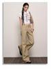 Women's Plus Size Khaki Micro-Flare Retro Bell Bottom Jeans