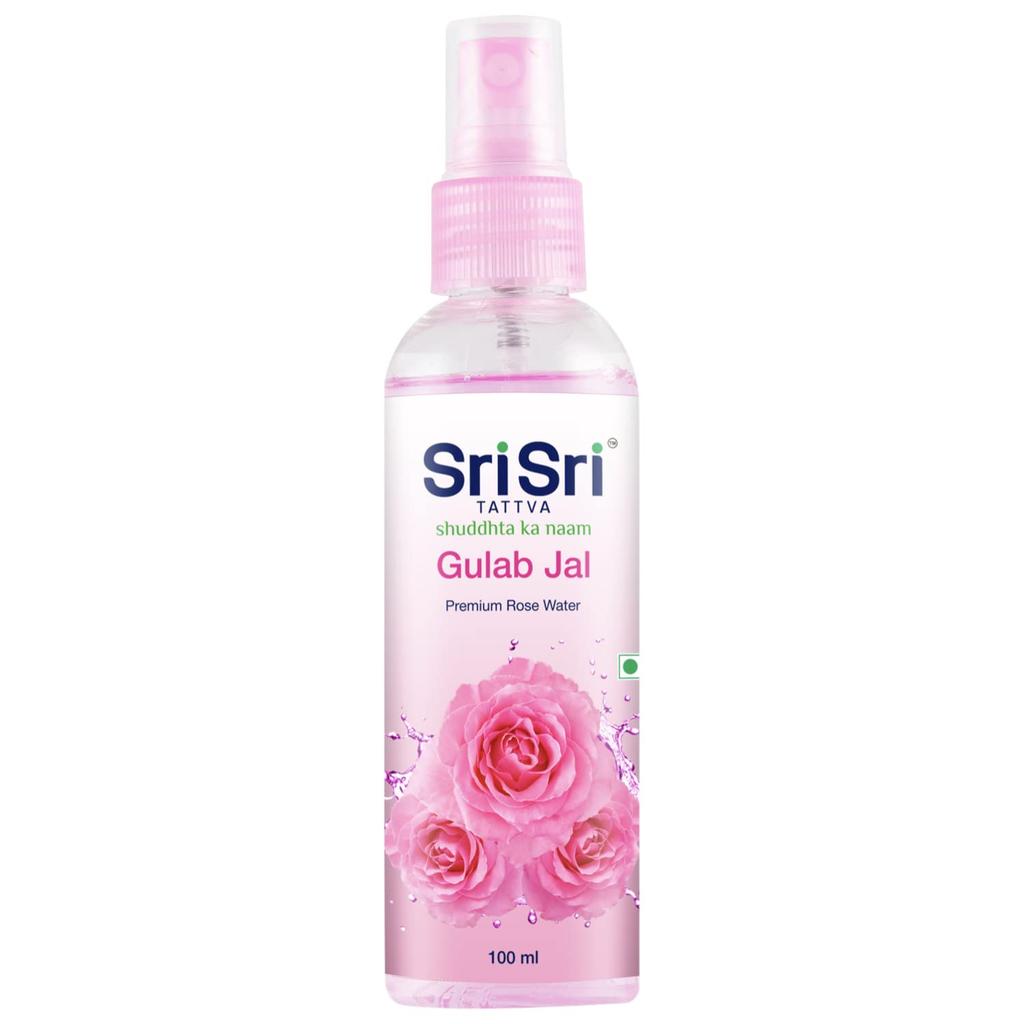 Sri Sri Tattva Shuddhta Ka Naam Gulab Jal Spray, 100ml (Pack of 2) - Pure Rose Water Mist for Hydrated, Glowing Skin