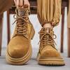 Men's Boots 2025 New High Top Classic Boots Fashionable Retro Side Zipper Men's Boots British Style Thick Soled Workwear Boots