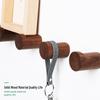 Nordic Solid Wood No-Drill Coat Hook for Wall, Bathroom, Bedroom, or Behind Door.