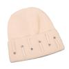 Autumn and winter new fashion rabbit hair blended rhinestone pearl installation versatile knitted hat outdoor simple warm wool hat