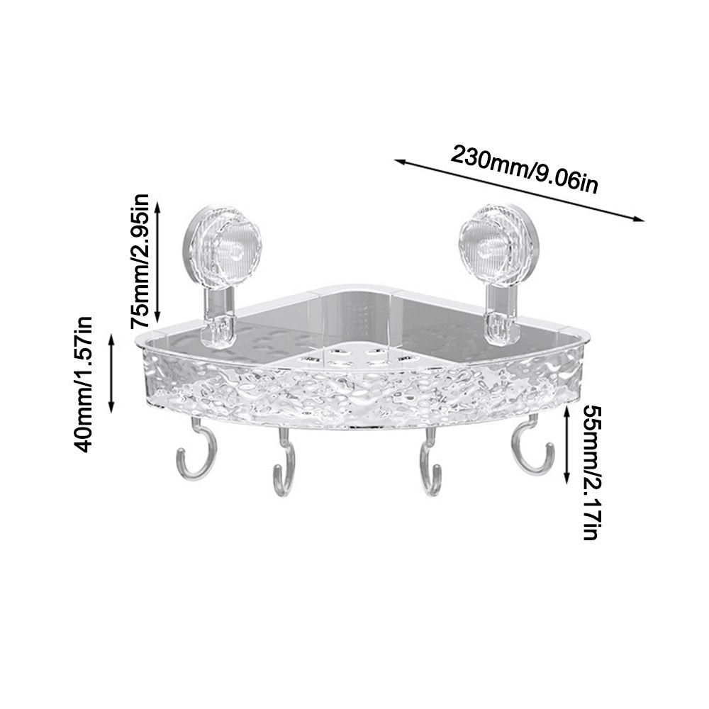 No Drill Bathroom Shelves Suction Cups Toilet Washbasin Corner Storage Rack Bathroom Accessories