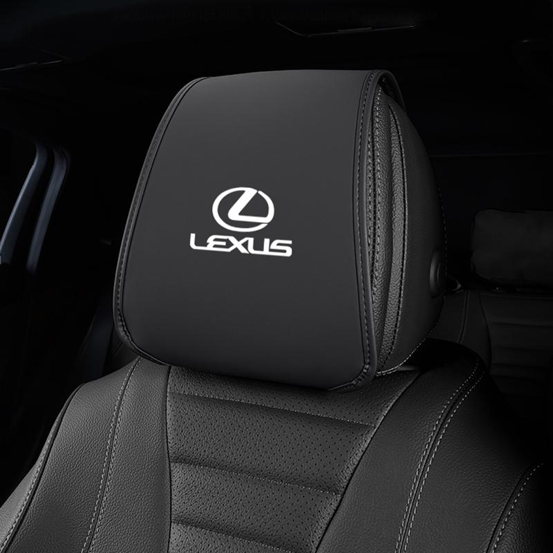 Leather Car Pillowcase Car Supplies Headrest Cover For Lexus Fsport IS250 Ct200h Anti Fouling Decoration Headrest Mat Tissue Box