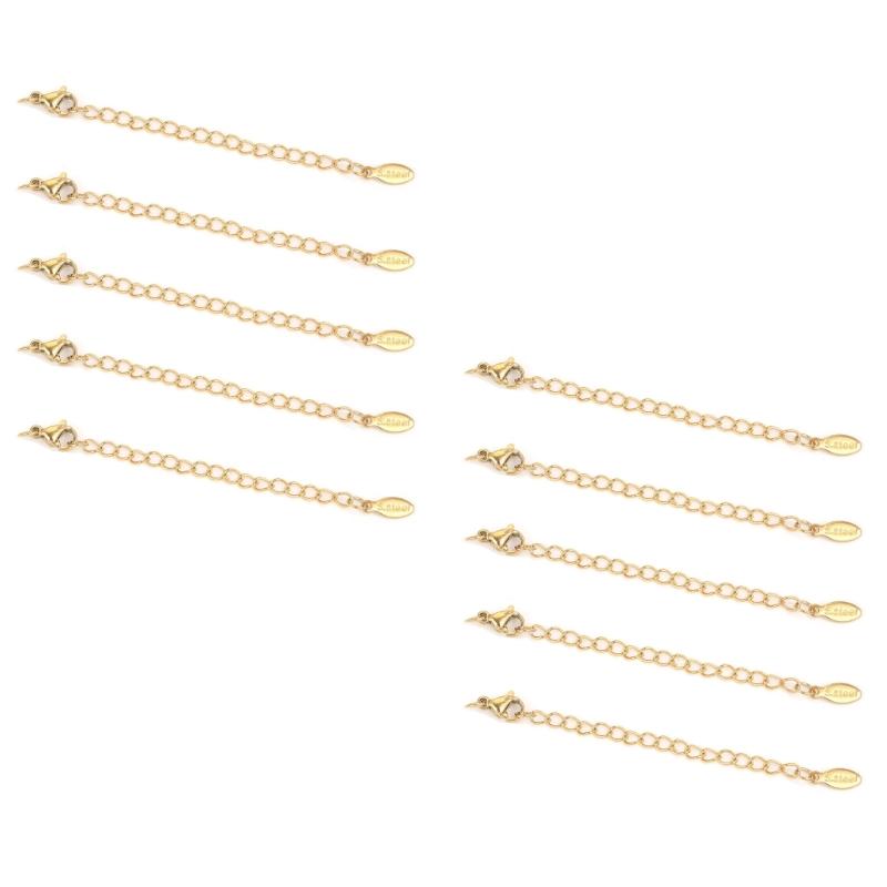 Elegante Schwanzkettenverlängerung, 5 cm, Edelstahl-Schwanzkette für Halskettenverlängerungen, Armbandverlängerungskette