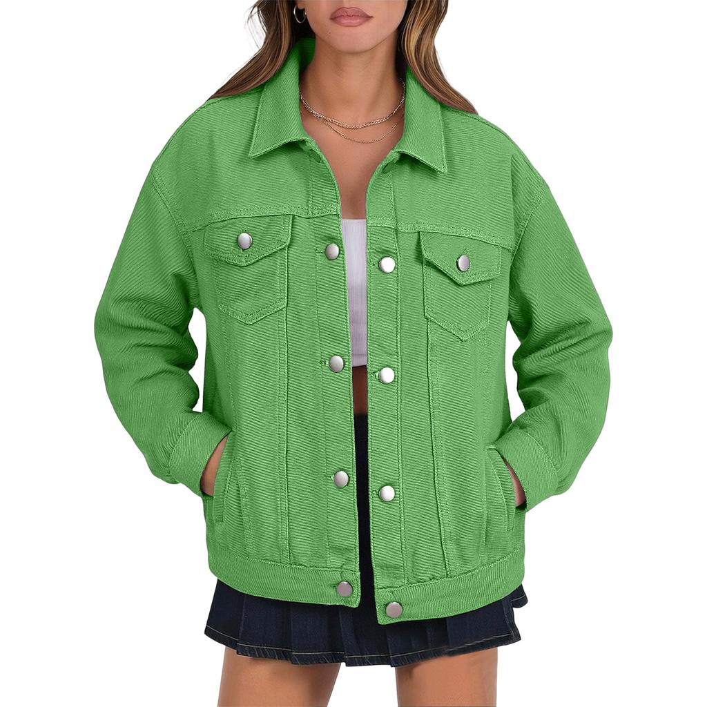 Stylish Women's Denim Jacket, Casual And Versatile, In A Relaxed, Boyfriend .