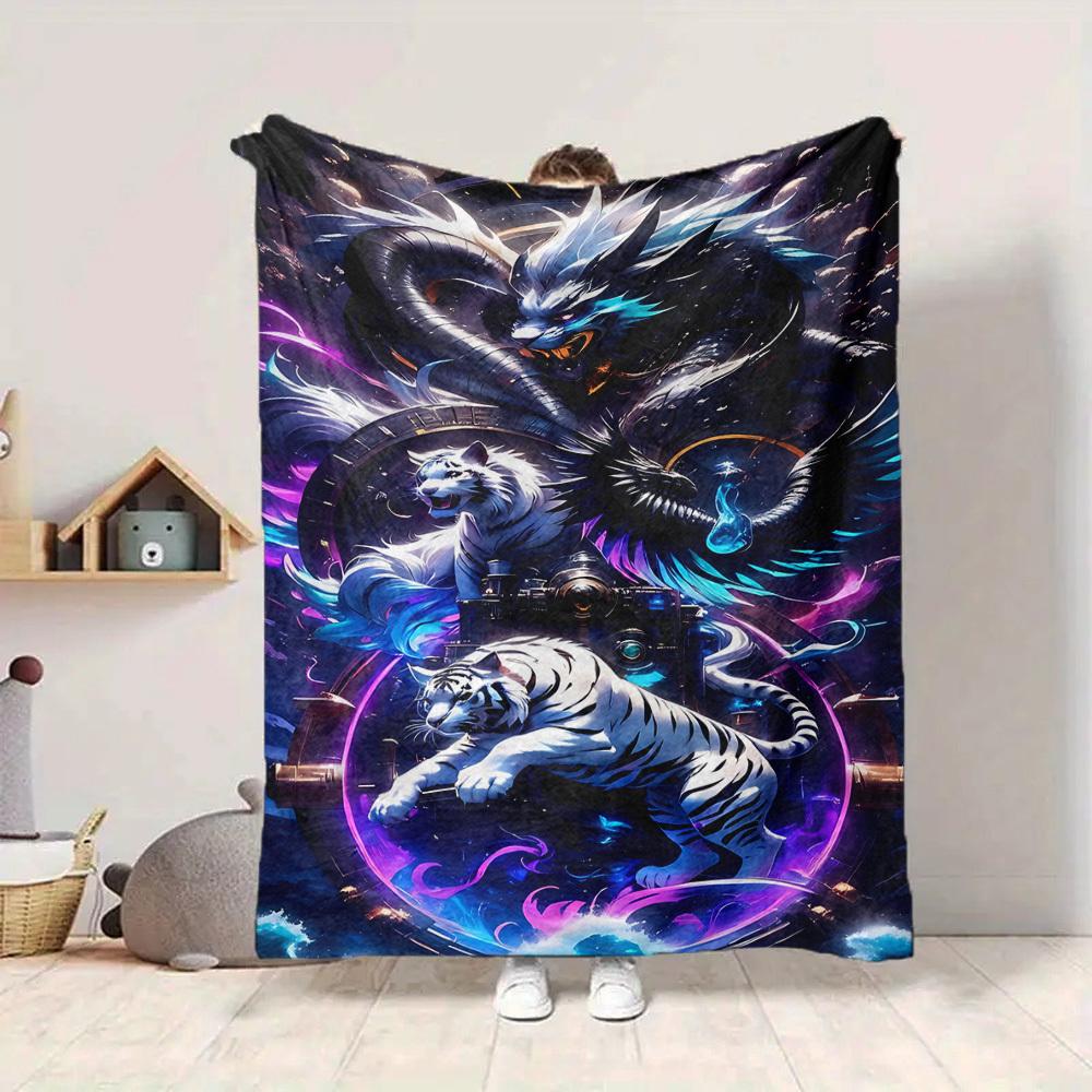 1pc Mythical Creature Blanket - Perfect Gift for Birthdays, Christmas & Halloween- Soft, Warm & Versatile Yy250909128