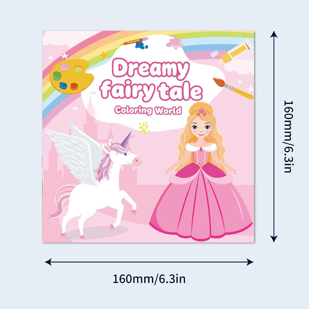 Hot selling coloring book with cartoon simple strokes, containing 16 cartoon patterns