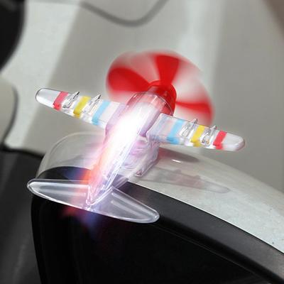 LED Ozdoba letadla na motocykly řídítka auto rotující světla dekorace LED zpětné zrcátko W6Y3