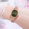 Oval Green Small Plate Women'S Watch Niche High-End Watch Stainless Steel Simple Wind Women'S Watch