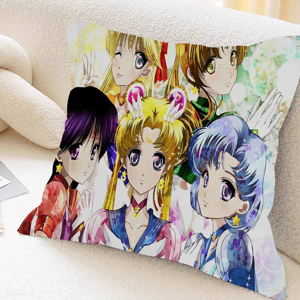Anime R-Role S-Sailor M-Moon Pillowcase Toon Gift Cushion Cover Bedroom Home Sofa Chair Seat Decor Pillow Case