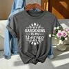 Women's T‑Shirt Garden Therapy Tool Art Print Casual Versatile Tee Top
