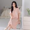 Pajamas women's summer cotton short sleeves 1011 new simple and high-end pregnant women can wear loose loungewear dresses