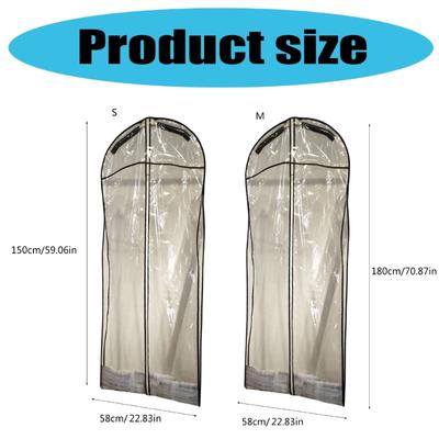 Brautkleid-Aufbewahrungstasche mit durchsichtigem Design, staubdichte KleiderTASCHE zur einfachen Identifizierung und zum Schutz der Kleidung
