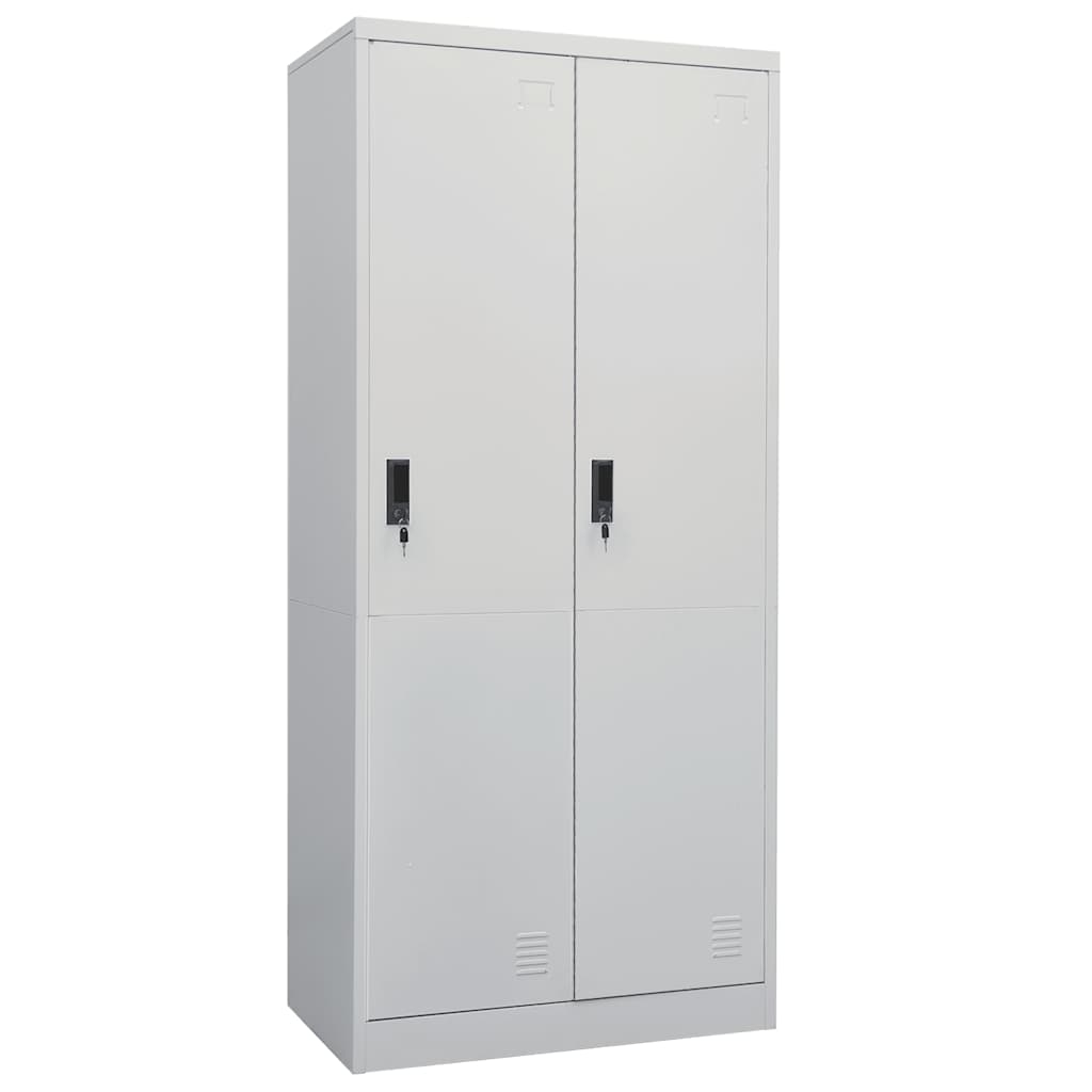 Wardrobe Light Grey 80 x 50 x 180 cm Steel