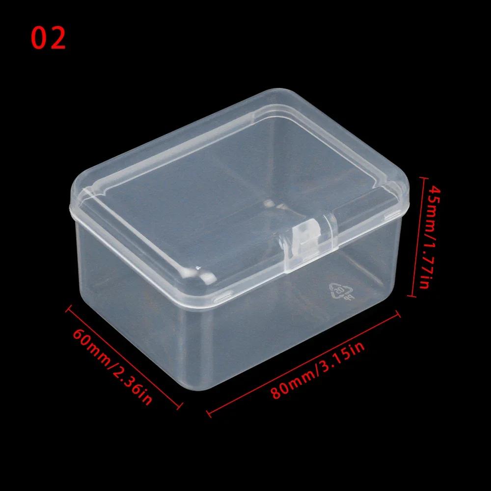 DiY Small Square Clear Plastic Storage Box For Jewelry Diamond Embroidery Craft Bead Pill Home Storage Accessories