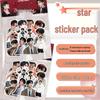 Korean Star Laser Sticker Pack - 50 Sheet DIY Stationery Decoration